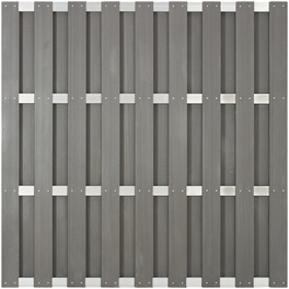 Sichtschutzzaun, WPC/Aluminium, HxL: 180 x 180 cm