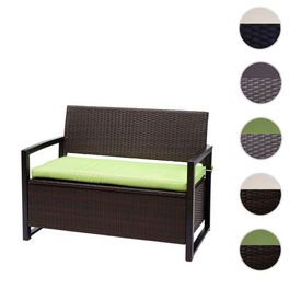Sitzbank mit Sitzkissen »MVG-F39«, BxHxT: 117 x 87 x 57, 2-Sitzer, braun, mit Staufach