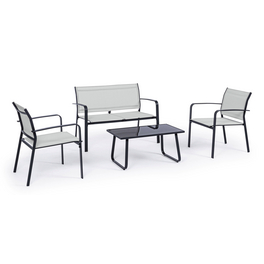 Sitzgruppe »Arent«, 4 Sitzplätze, Stahl/Textil