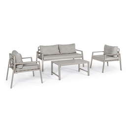 Sitzgruppe »Lorillard«, 4 Sitzplätze, Aluminium/Polyester, inkl. Auflagen