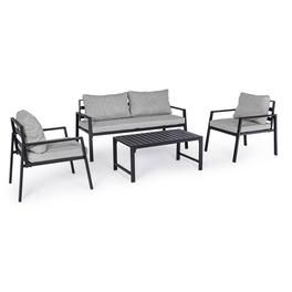 Sitzgruppe »Lorillard«, 4 Sitzplätze, Aluminium/Polyester, inkl. Auflagen