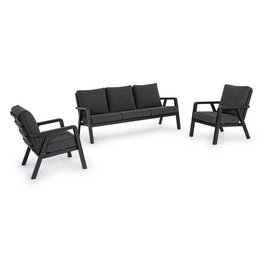 Sitzgruppe »Truman«, 4 Sitzplätze, Aluminium/Polyester, inkl. Auflagen