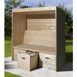 Sitzlaube »Bozen«, BxHxT: 173 x 194 x 86 cm, Volllieger, natur Sitzlaube »Bozen«, BxHxT: 173 x 194 x 86 cm, Volllieger, natur