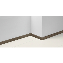 Sockelleiste, braun, MDF, LxHxT: 220 x 4 x 1,6 cm Sockelleiste, braun, MDF, LxHxT: 220 x 4 x 1,6 cm