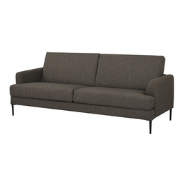 Sofa, Höhe: 78 cm, dunkelbraun/schwarz