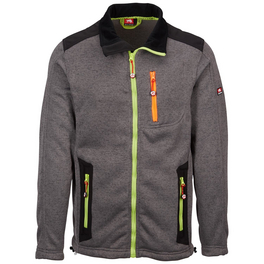 Softshell-Strickfleecejacke »ULTRA«, schwarz/grau, Polyester/Elastan, Gr. L