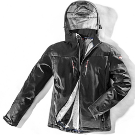 Softshelljacke, schwarz, Polyester/Elastan, Gr. XXL