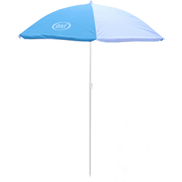 Sonnenschirm, ∅: 125 cm, blau/weiß