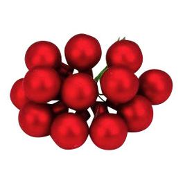Spiegelbeeren, Ø: 2 cm, rot, 12 Stück