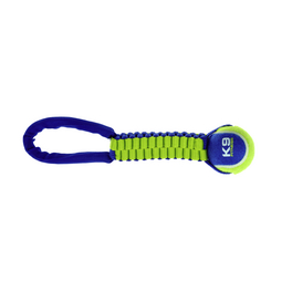 Spielzeug »K9 Fitness«, Zugschlaufe mit Tennisball, blau/grün, für Hunde