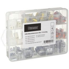 Steckklemmen-Set, Kunststoff, Rot/Transparent/Gelb, Elektrische Leiter