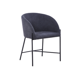 Stuhl, Höhe: 77 cm, dunkelgrau/schwarz