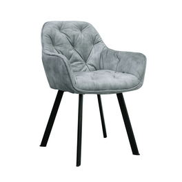 Stuhl, Höhe: 84 cm, grau/schwarz, 2 stk