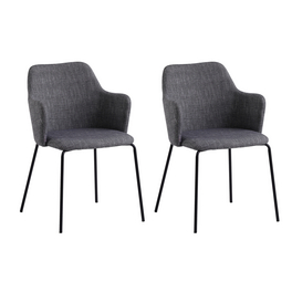 Stuhl, Höhe: 85 cm, grau/schwarz, 2 stk