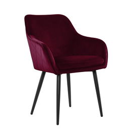Stuhl, Höhe: 85 cm, rot/schwarz