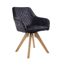 Stuhl, Höhe: 85 cm, schwarz/natur