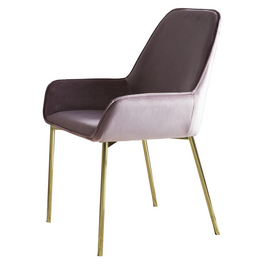 Stuhl, Höhe: 89 cm, rose/goldfarben, 2 stk