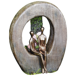 Teichfigur »Paris und Helena«, Polystone, natur/bronzefarben Teichfigur »Paris und Helena«, Polystone, natur/bronzefarben