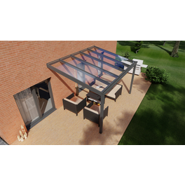 Terrassenüberdachung »Easy Edition«, Breite: 400 cm, Dach: Glas, anthrazitgrau