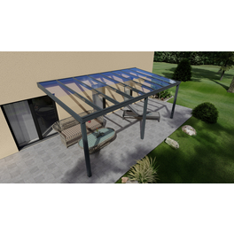 Terrassenüberdachung »Easy Edition«, Breite: 600 cm, Dach: Glas, anthrazitgrau