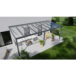 Terrassenüberdachung »Easy Edition«, Breite: 700 cm, Dach: Glas, anthrazitgrau