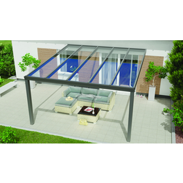 Terrassenüberdachung »Expert«, BxT: 400 x 200 cm, weiß / RAL9016, Glasdach