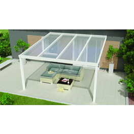 Terrassenüberdachung »Expert«, BxT: 500 x 350 cm, weiß / RAL9016, Glasdach