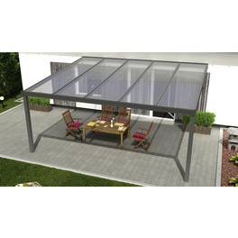 Terrassenüberdachung »Expert«, BxT: 500 x 400 cm, grau / RAL9007