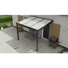 Terrassenüberdachung »Expert«, BxT: 600 x 250 cm, grau / RAL9007, Glasdach