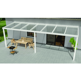 Terrassenüberdachung »Expert«, BxT: 700 x 250 cm, grau / RAL9007, Glasdach