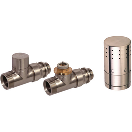 Thermostat-Set, BxHxL: 140 x 55 x 155 mm, edelstahlfarben
