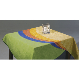Tischdecke, 210 x 160 cm, Gelb, Oval, Baumwolle