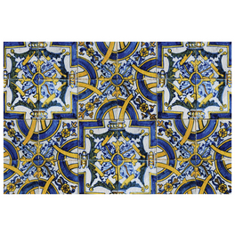 Tischset »Sicilia«, rechteckig, Kunstleder, blau/weiß/gelb
