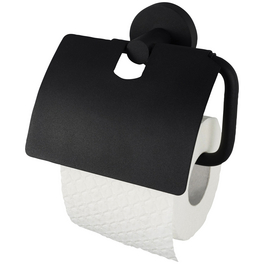 Toilettenpapierhalter, mit Deckel, Schwarz
