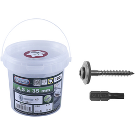 Torx-Spenglerschrauben, ØxL: 4,5 x 35 mm, rostfreier Edelstahl A2, 100 Stück, inkl. Bit TX20 Stück