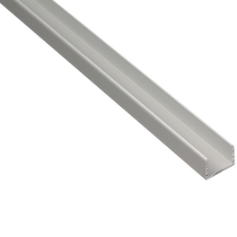 U-Profil, LxBxH: 2000 x 24 x 24,6 x 1,8 mm, silberfarben