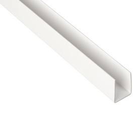 U-Profil, LxBxH: 2600 x 10 x 18 x 1 mm, weiß