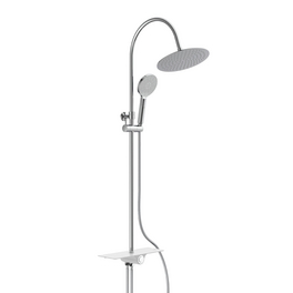 Überkopfbrause »Aquastar«, weiß, mit Ablage, 3 Strahlarten, Push Button