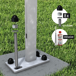 Verbundanker-Set, BxHxT: 12 x 120 x cm, für 2 System WPC Aufschraubträger Verbundanker-Set, BxHxT: 12 x 120 x cm, für 2 System WPC Aufschraubträger
