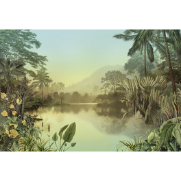 Vliestapete »Lac Tropical«, Breite 400 cm, seidenmatt