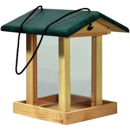 Vogelfutterhaus, für Vögel, Kiefernholz/Kunststoff, natur/grün Vogelfutterhaus, für Vögel, Kiefernholz/Kunststoff, natur/grün