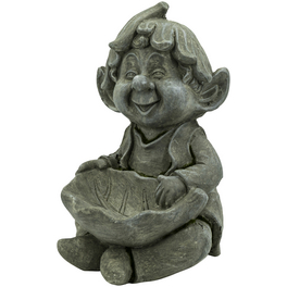 Vogeltränke, BxH: 24 x 34 cm, Magnesia, grau
