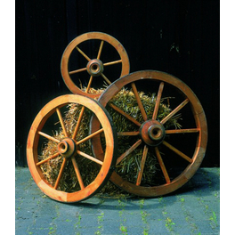 Wagenrad, BxH: 90 x 22 cm, Kiefernholz, honig