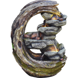 Wasserspiel, grau, inkl. Pumpe, Polystone Wasserspiel, grau, inkl. Pumpe, Polystone