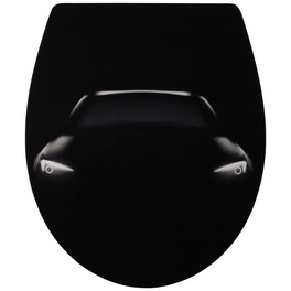 WC-Sitz »La Bestia Negra«, Duroplast, oval, mit Softclose-Funktion