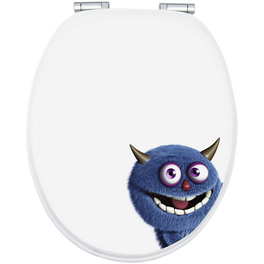WC-Sitz »Monster Ecky«, mit Holzkern, oval, mit Softclose-Funktion