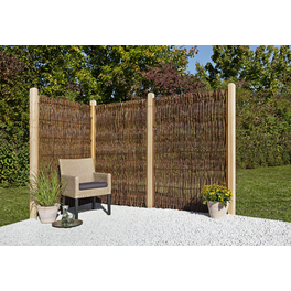 Weidenzaun, HxLxT: 180 x 120 x 4,8 cm, Weidenholz, braun Weidenzaun, HxLxT: 180 x 120 x 4,8 cm, Weidenholz, braun