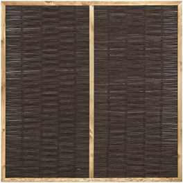 Weidenzaun, HxLxT: 180 x 180 x 4,4 cm, Weidenholz, braun