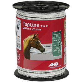 Weidezaunband »TopLine«, Länge: 20000 cm, weiß/schwarz