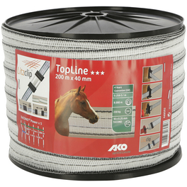 Weidezaunband »TopLine«, Länge: 20000 cm, weiß/schwarz